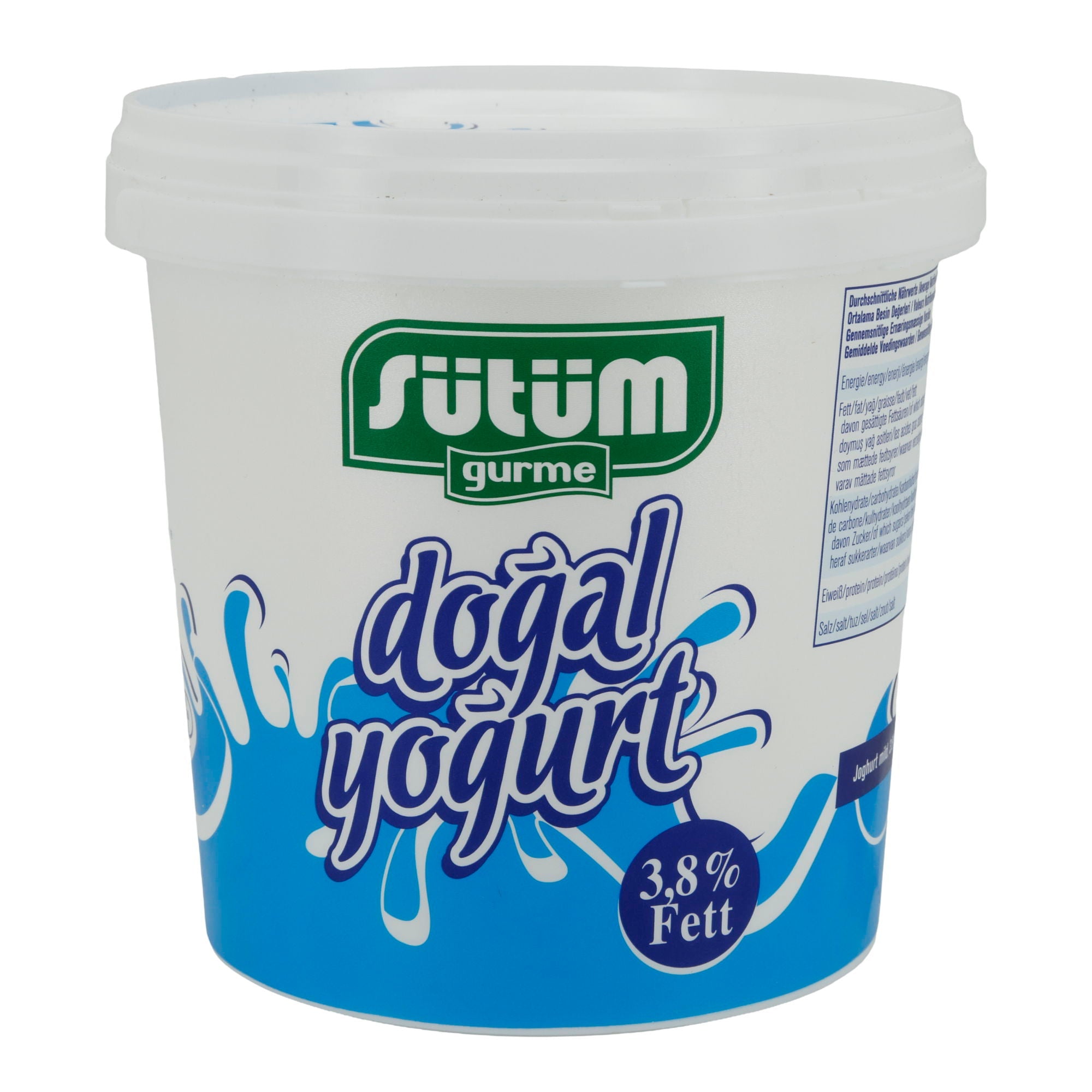 Naturjoghurt Sütüm Doğal Yoğurt | Joghurt | Mit 3,8 % Fett | 1000 g SUETUEM